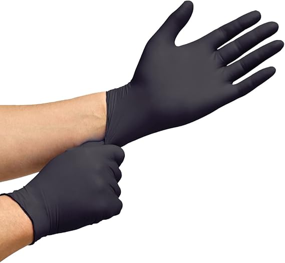 Inspire Black Nitrile Gloves