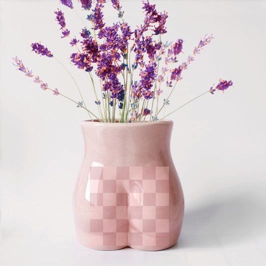 Body Flower Vase, Ceramic Minimalist Vase Decorative Flower Vase, Flower Arrangement Creative Vase,Home Office Decoration and Events Pink