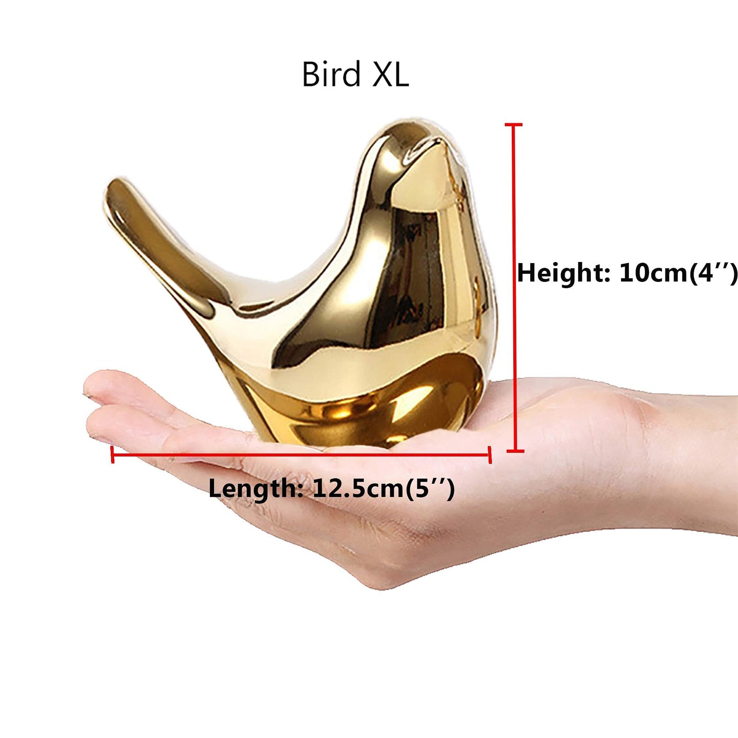 FANTESTICRYAN Small Birds Statues Gold Home Decor Modern Style Figurine Decorative Ornaments for Living Room, Bedroom, Office Desktop, Cabinets